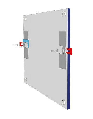 Attache adhésive sécurisée pour panneaux Dibond, Forex, Plexiglas®